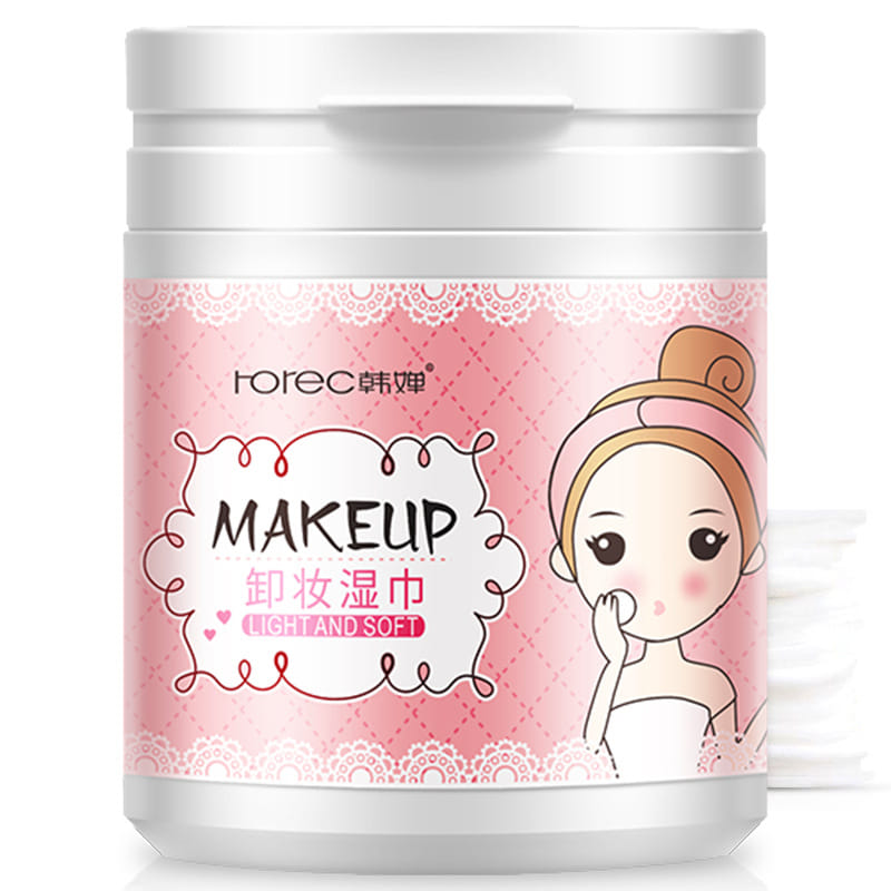 ВЛАЖНЫЕ ПОДУШЕЧКИ ДЛЯ СНЯТИЯ МАКИЯЖА, 100 ШТ.