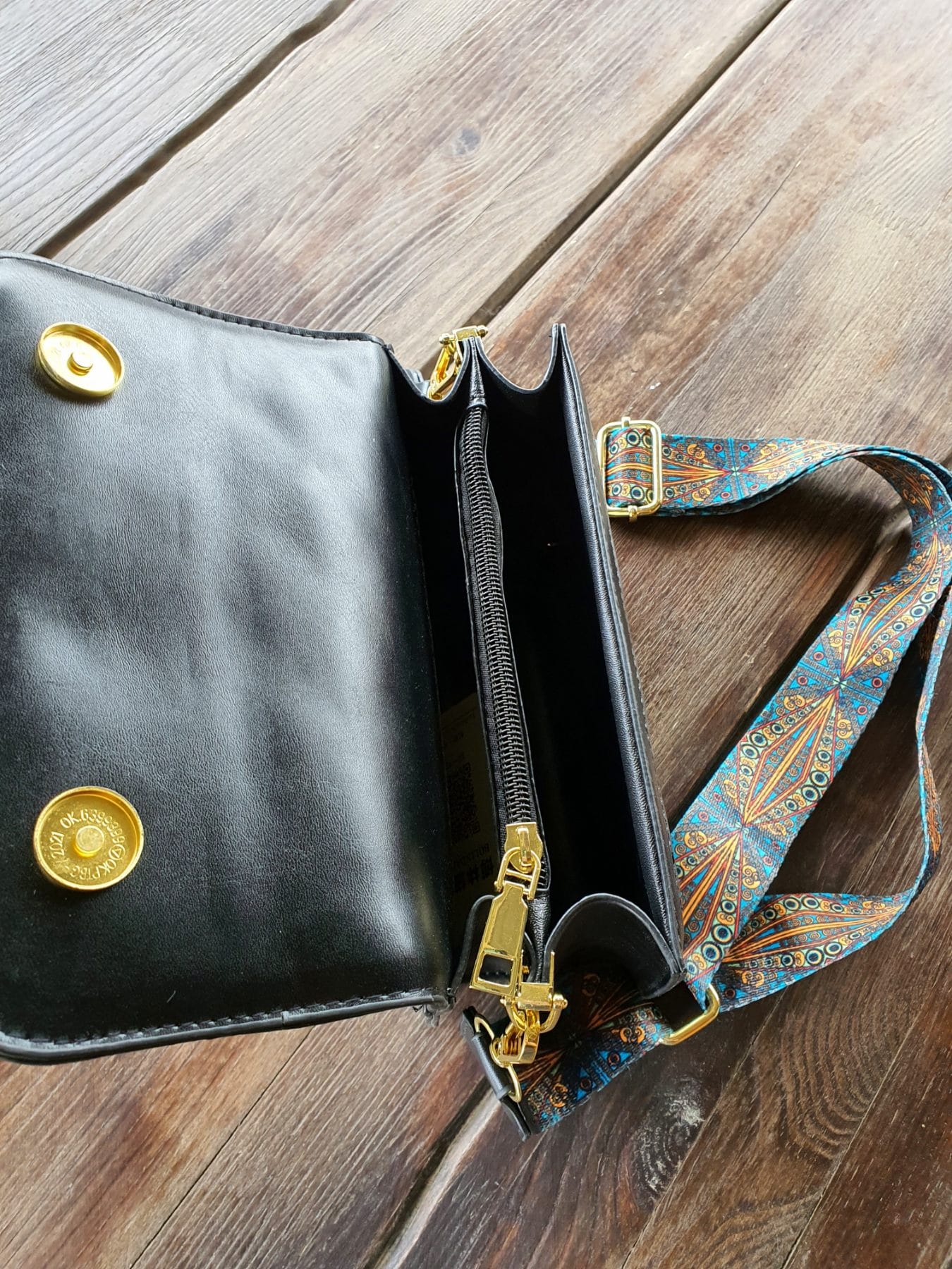 Сумка женская модель 715 (черный/белый)