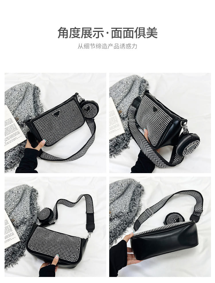 Набор сумок женских 2 в 1 модель 773 (черный)