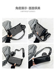Набор сумок женских 2 в 1 модель 773 (черный)