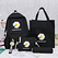Набор рюкзак + сумки модель 777 (черный)
