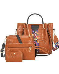 Набор рюкзак + сумки модель 805 (коричневый)