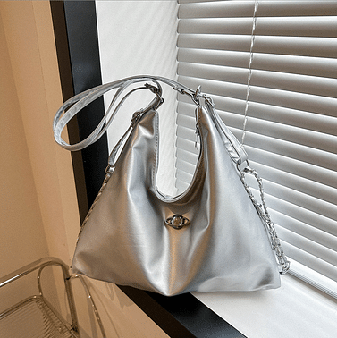 Сумка-рюкзак женская модель 843 (серебро)