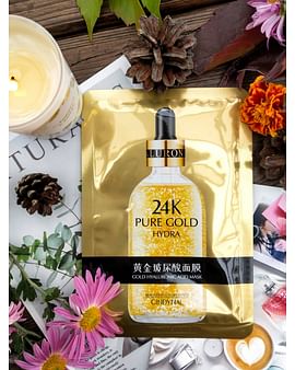 Питательная тканевая маска для лица 24K с гиалуроновой кислотой и золотом CINDYNAL Питательная тканевая маска для лица 24K с гиалуроновой кислотой и золотом CINDYNAL