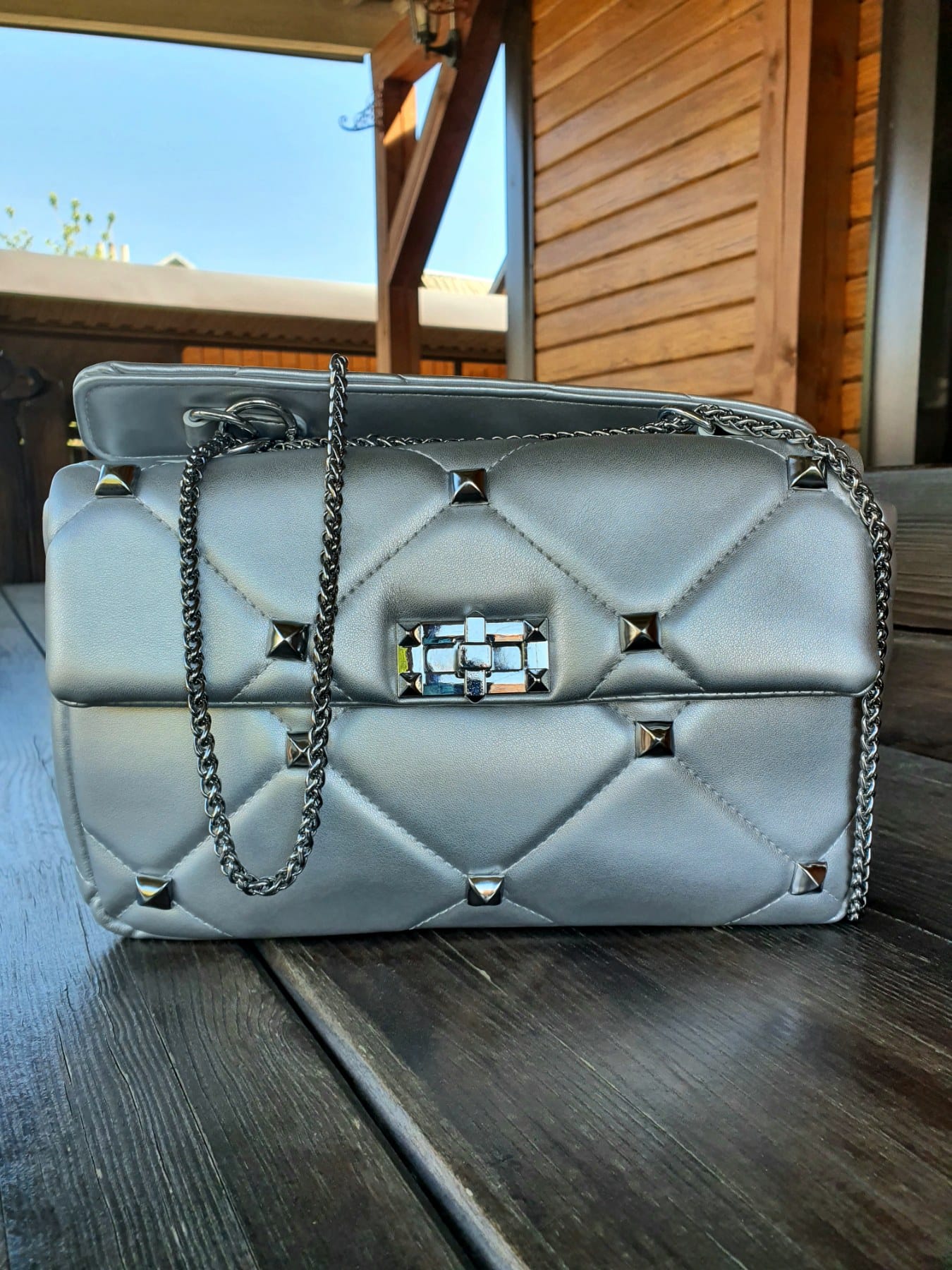 Сумка женская модель 973 (серебро)