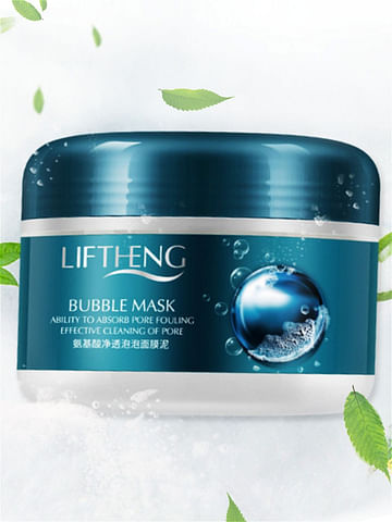 Маска для лица Bubble Mask очищающая пузырьковая, с аминокислотами шелка, 100г LIFTHENG