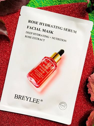 Тканевая маска с экстрактом розы, увлажнение, питание, 25мл BREYLEE
