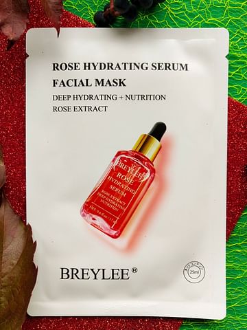 Тканевая маска с экстрактом розы, увлажнение, питание, 25мл BREYLEE