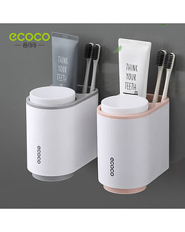 Держатель зубных щеток (2 стакана) Ecoco