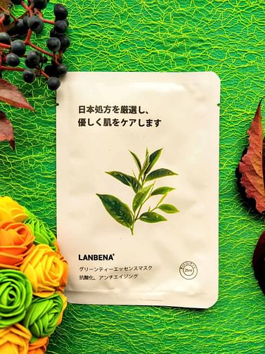 Противовоспалительная тканевая маска для лица с экстрактом чайного дерева для проблемной кожи 25 гр LANBENA
