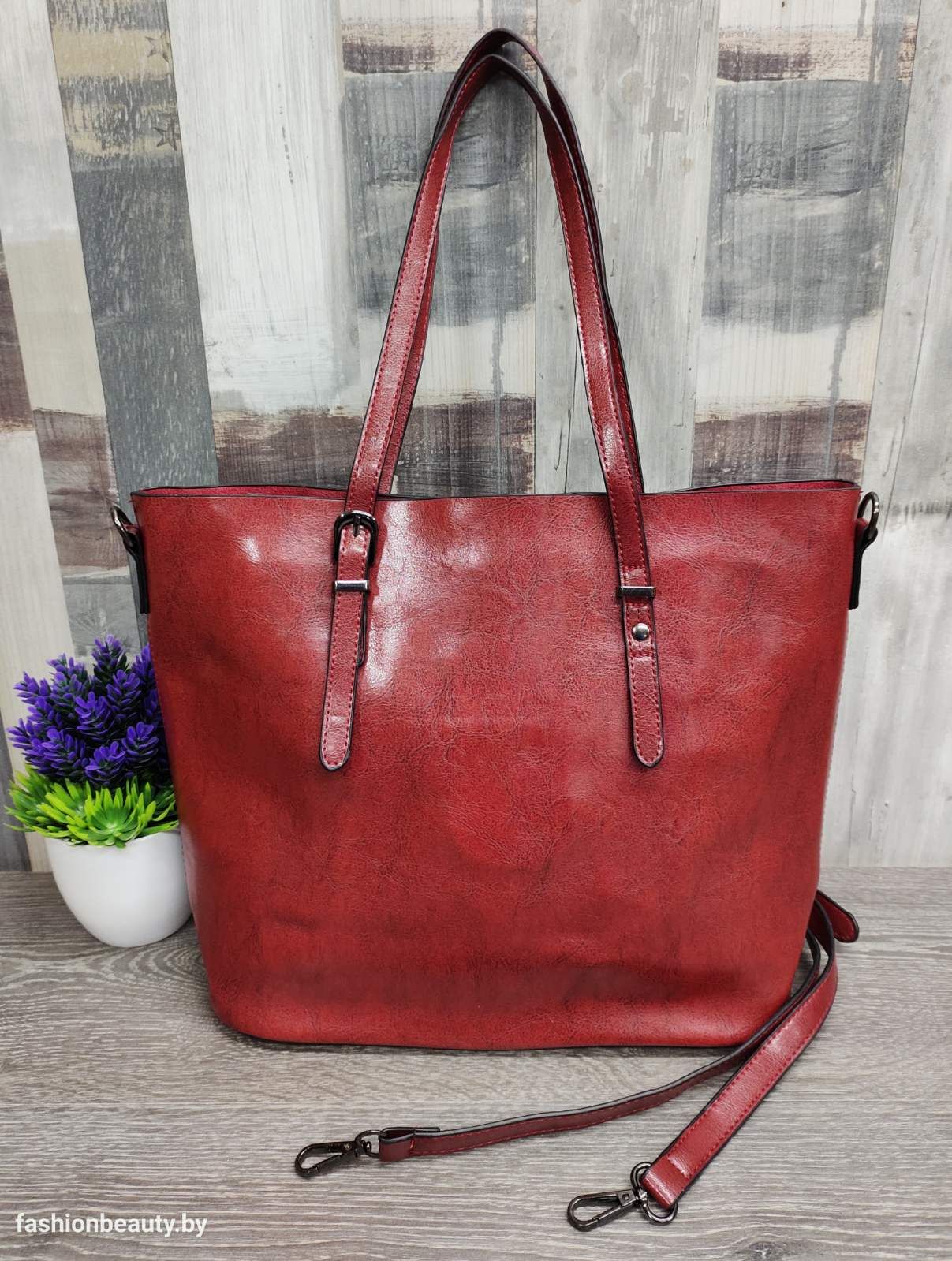 Сумка-шоппер модель 333 (вишня)