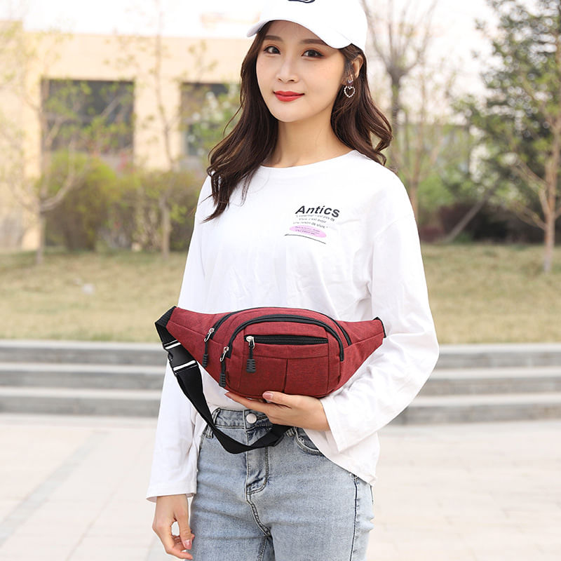 Сумка поясная UNISEX модель 389 (бордовый)