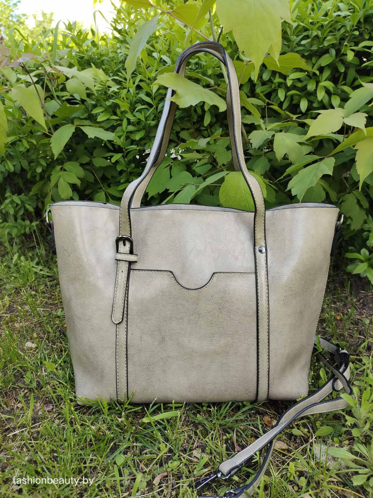 Сумка-шоппер модель 392 (бежево-фисташковый)