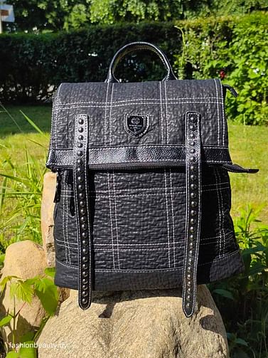 Рюкзак из натуральной кожи модель 409 (черный)