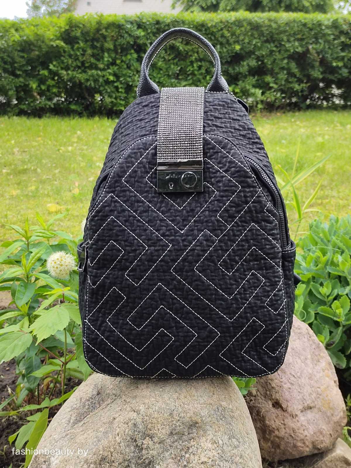 Рюкзак из натуральной кожи модель 414 (черный)