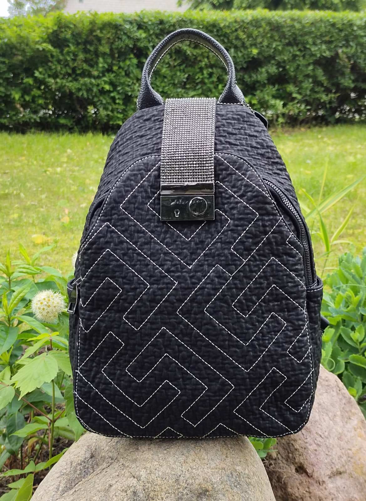 Рюкзак из натуральной кожи модель 414 (черный)