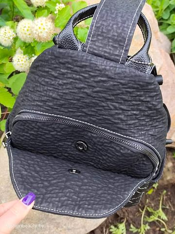 Рюкзак из натуральной кожи модель 414 (черный)