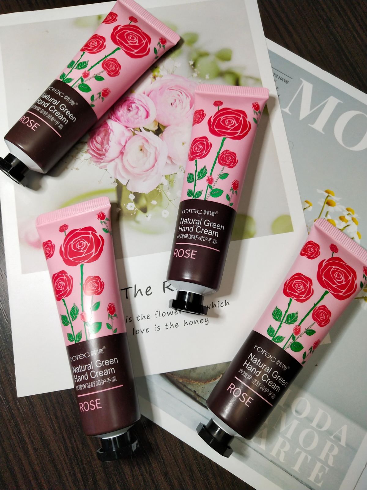 Тонизирующий крем для рук Роза Rose Natural Green Hand Cream, 30ml HCHANA