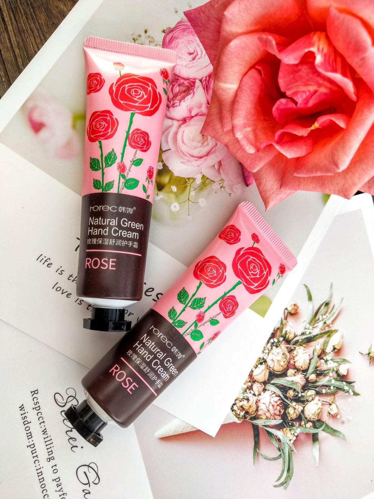 Тонизирующий крем для рук Роза Rose Natural Green Hand Cream, 30ml HCHANA