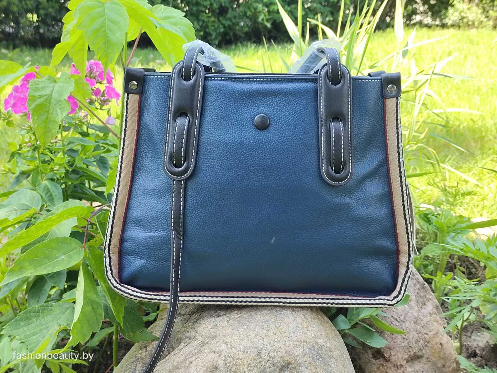 Сумка женская из натуральной кожи модель 437 (темно-бирюзовый)