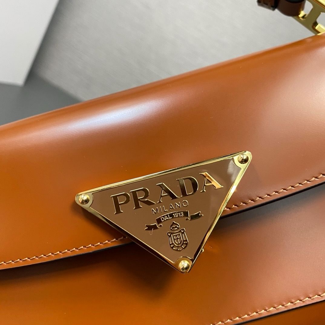 Prada leather shoulder bag price online