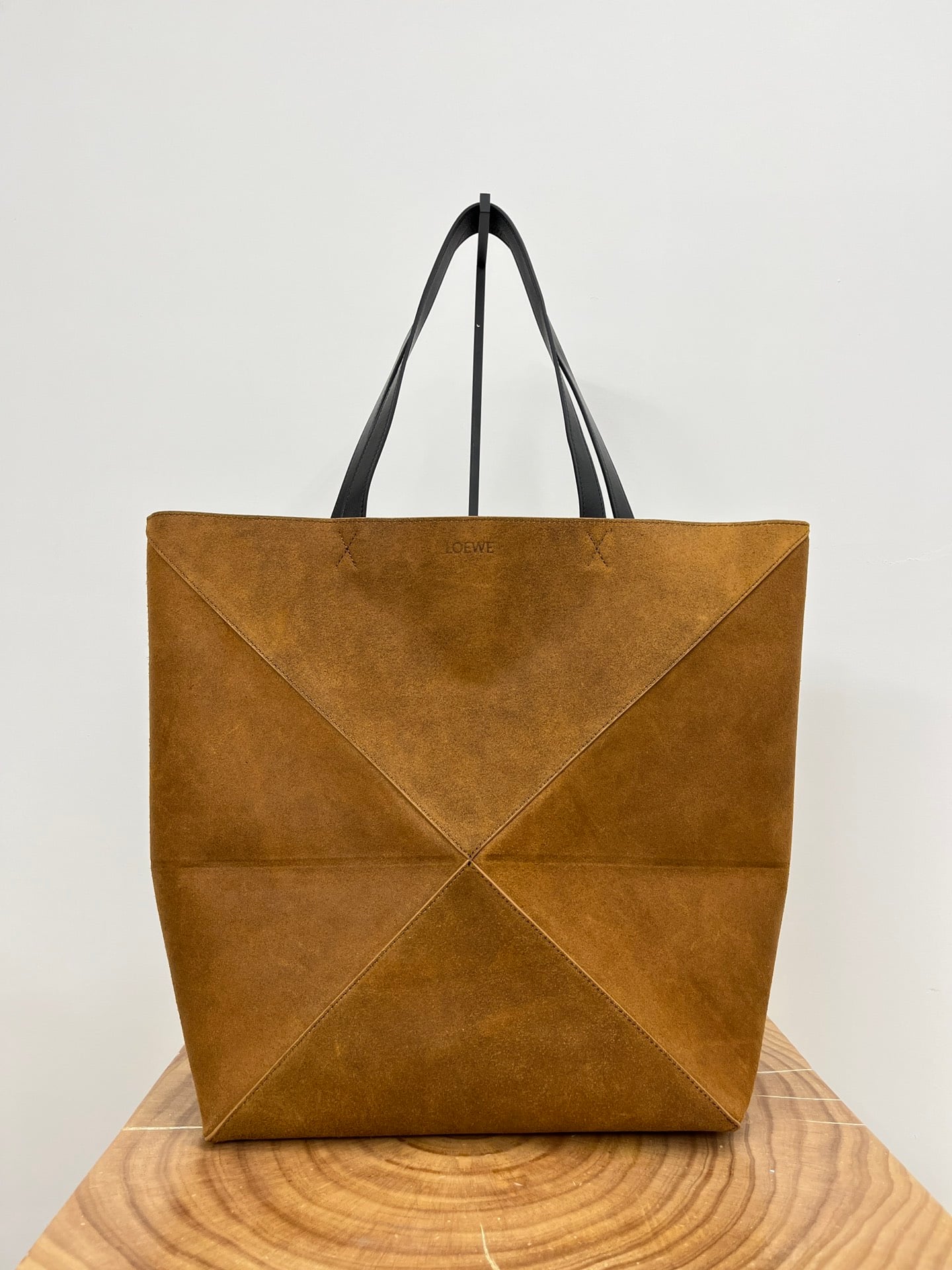 Puzzle Fold Tote Large Cognac Loewe 9033