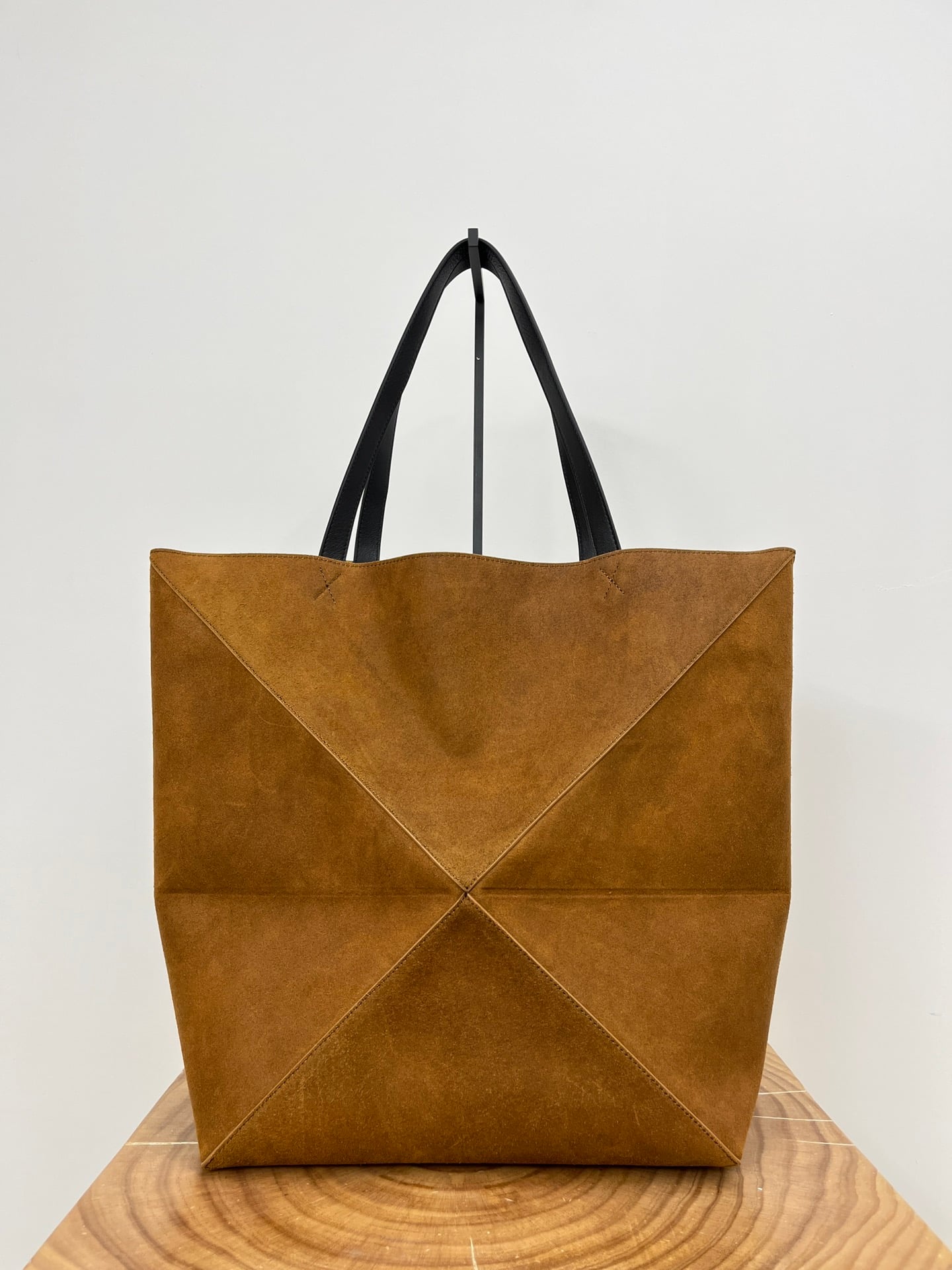 Puzzle Fold Tote Large Cognac Loewe 9033