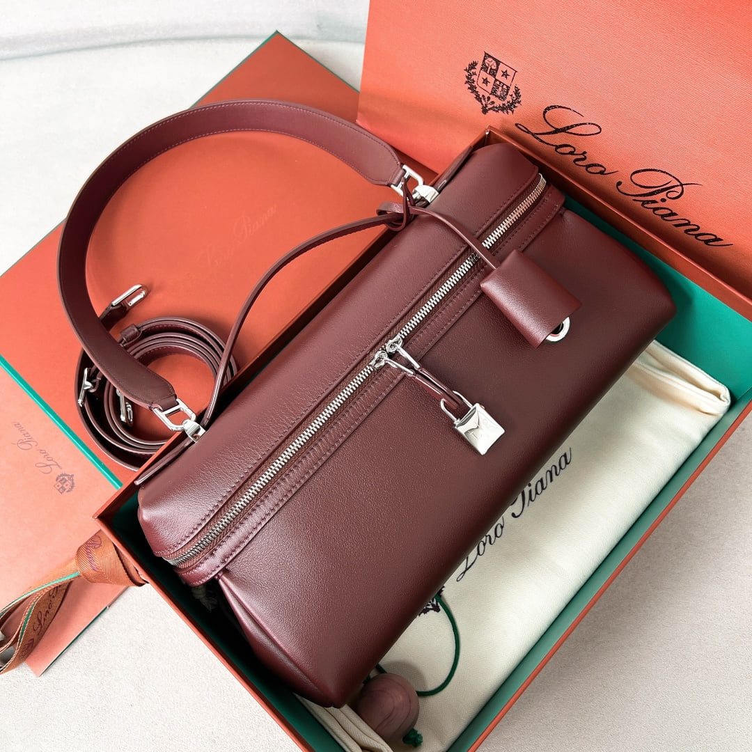 Extra Softy Bag L29 - винно-бордовый - зернистая телячья кожа Loro Piana Extra Softy Bag L29