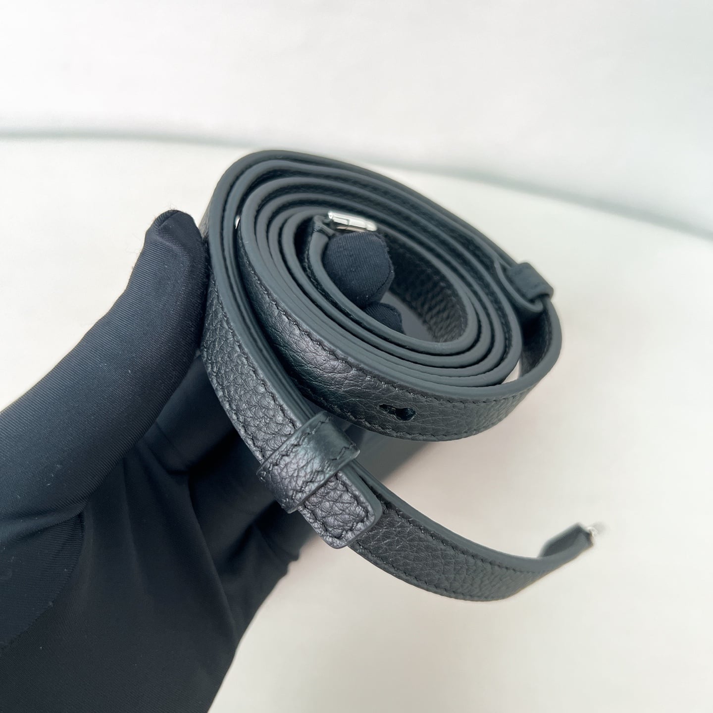 Extra Pocket L19 - черный, серебристая фурнитура - зернистая телячья кожа Loro Piana Extra Pocket L19