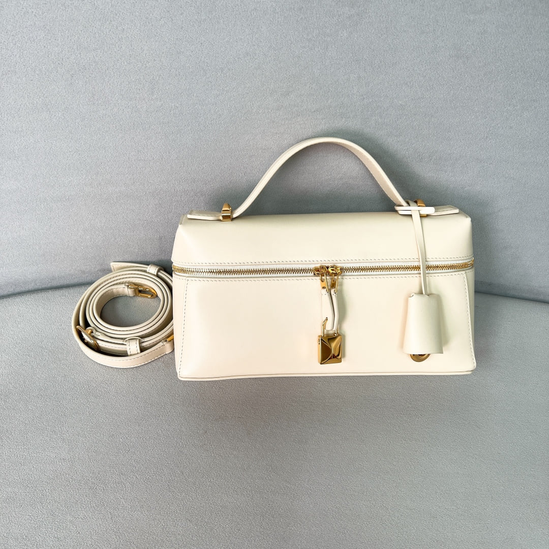 Extra Bag L23 - светло-бежевый - замша Loro Piana Extra Bag L23