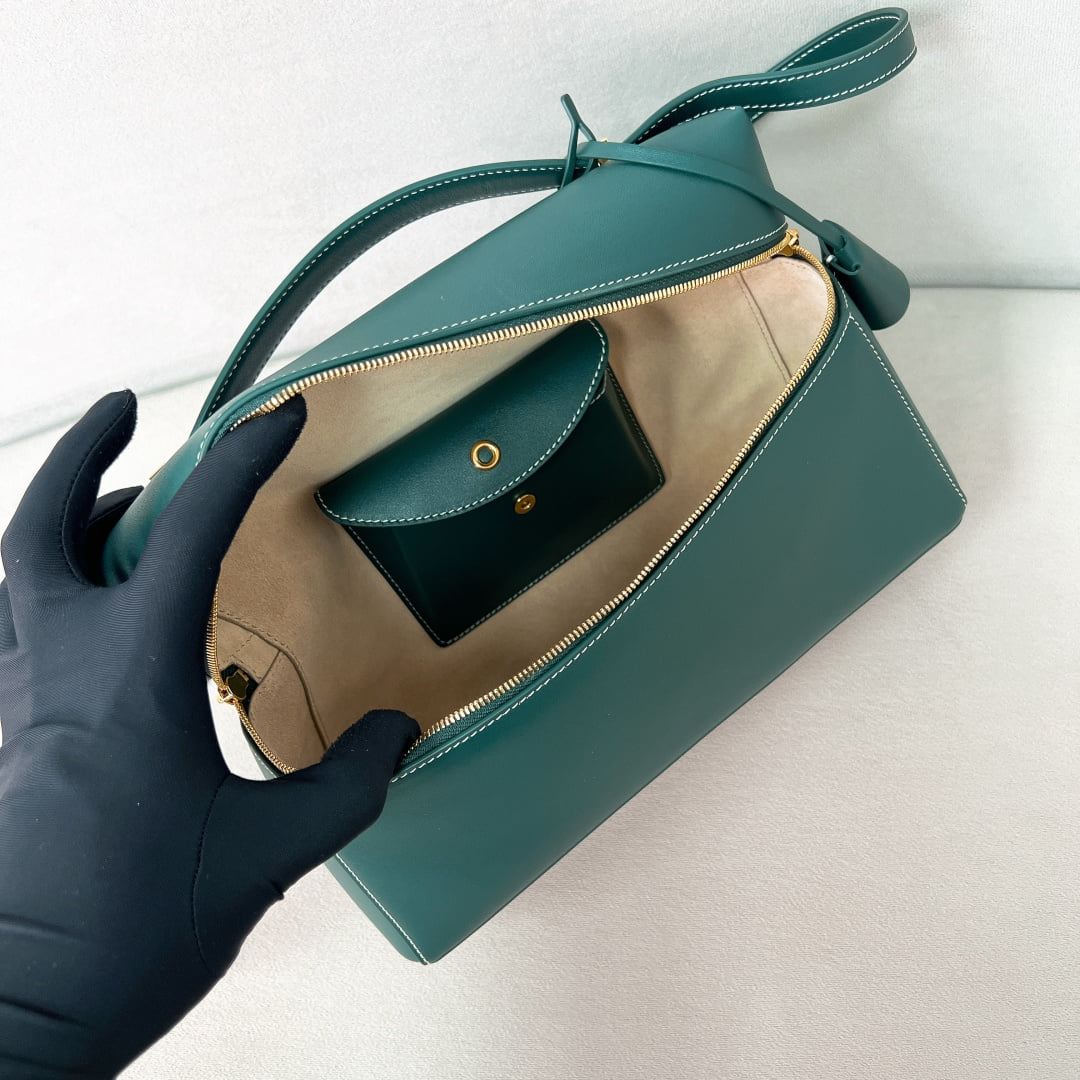 Extra Bag L27 - темно-зеленый - замша Loro Piana Extra Bag L27