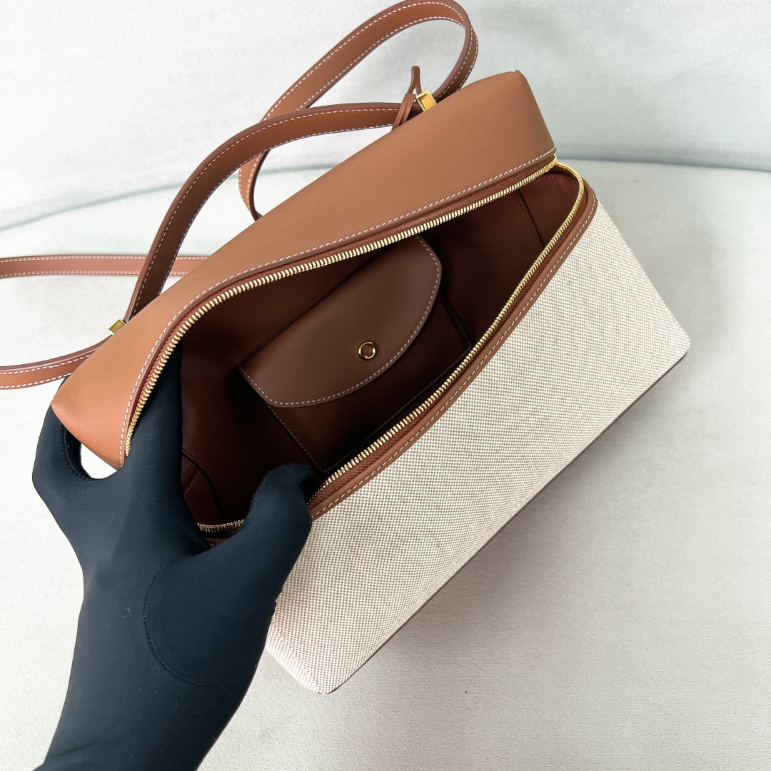 Extra Bag L27 - натуральный, карамельный - канвас и кожа Loro Piana Extra Bag L27