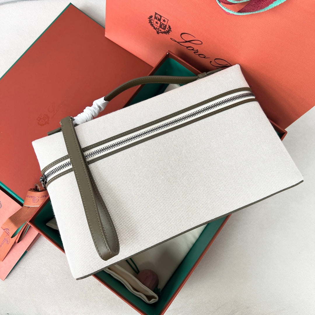 Extra Pouch - канвас и кожа - 362535 Loro Piana Extra Pouch