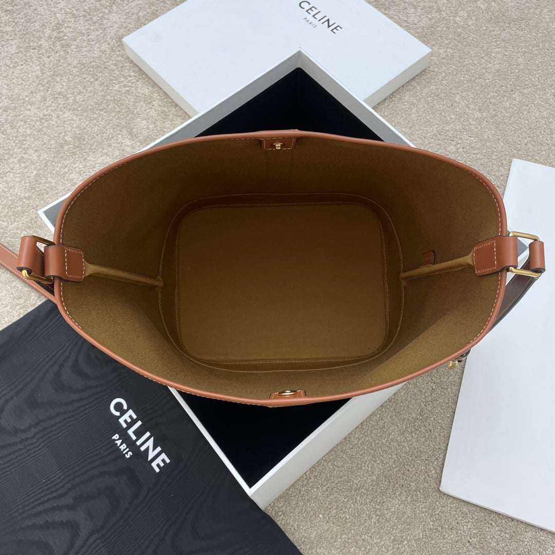 Bucket - 191132 - коричневый канвас с монограммой Celine 191132