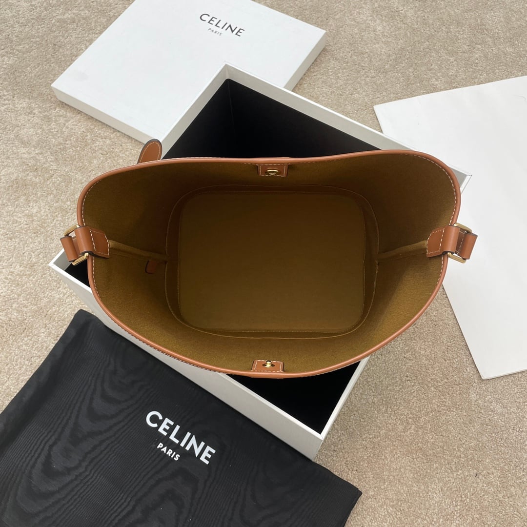 Bucket - 191132 - белый канвас с монограммой Celine 191132