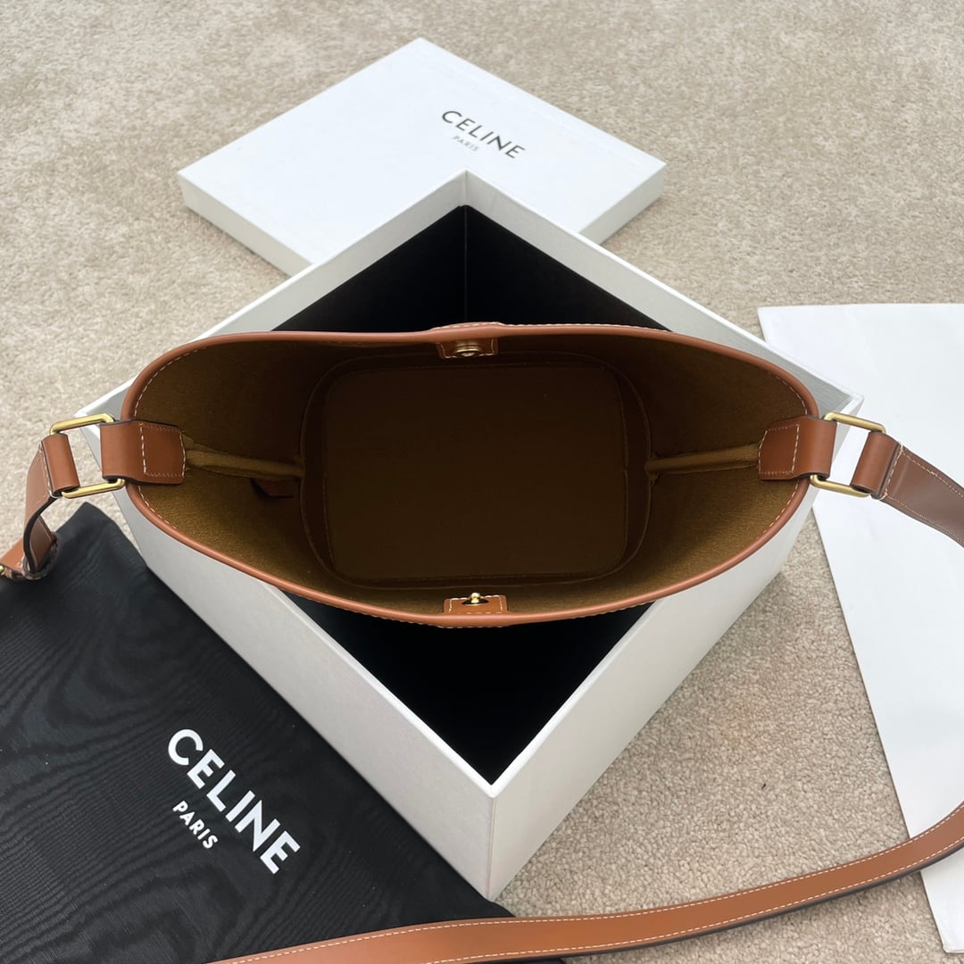 Bucket - 191442 - белый канвас с монограммой Celine 191442