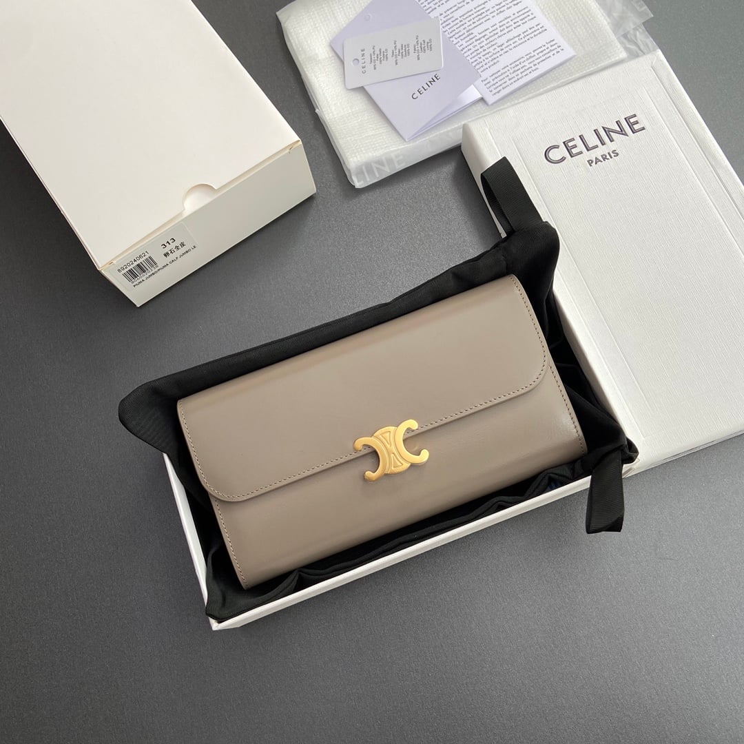 Triomphe Wallet - 10E313DPV.38NO312 - серо-бежевый Celine 10E313DPV.38NO312