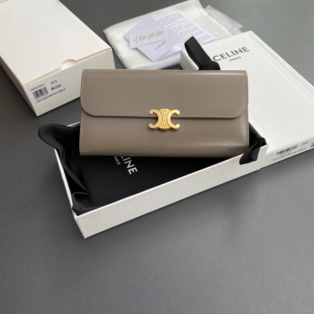 Triomphe Wallet - 10E313DPV.38NO312 - серо-бежевый Celine 10E313DPV.38NO312