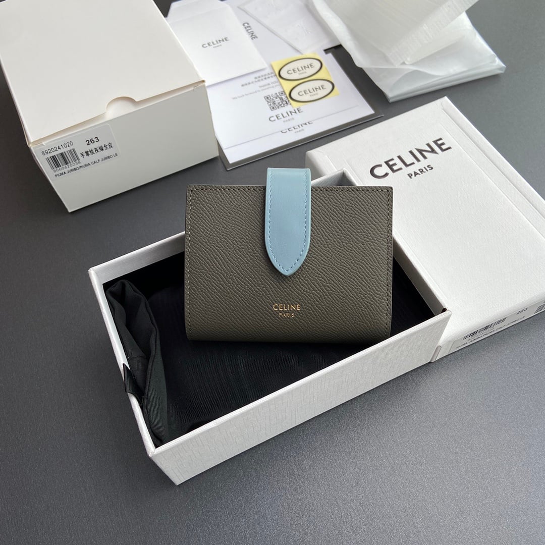 Triomphe Wallet - 10H263BRU.10PI - серо-зеленый Celine 10H263BRU.10PI