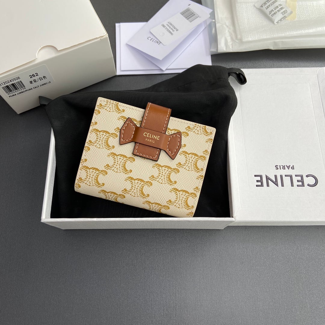 Triomphe Wallet - 10H262DB7.04LU - белый Celine 10H262DB7.04LU