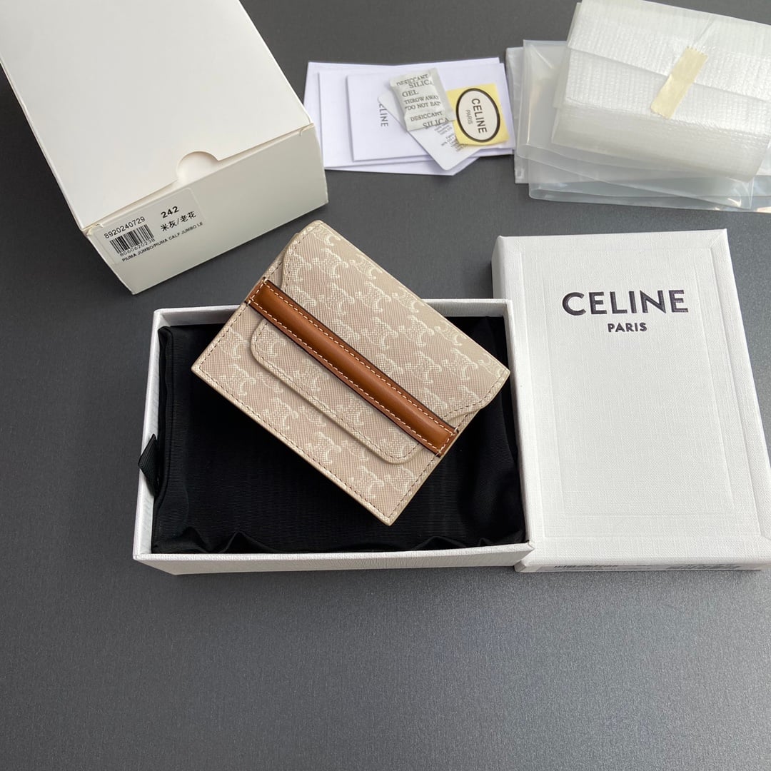 Triomphe Business Card Holder - 10E242BZ904.LU - серо-бежевый Celine 10E242BZ904.LU