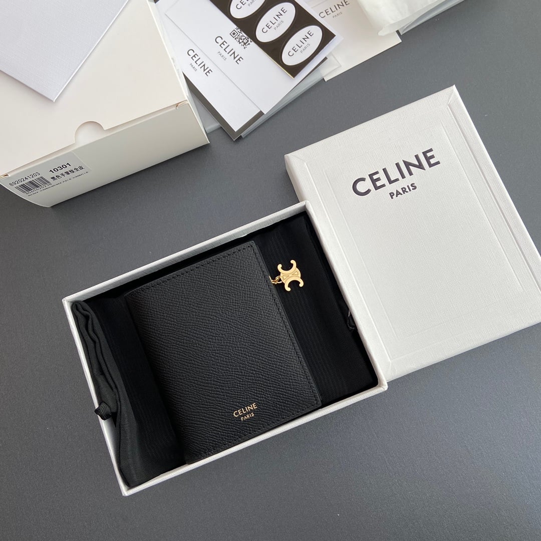 Triomphe Wallet - 10M103FVO.38NO102 - черный - 7F713E Celine 10M103FVO.38NO102