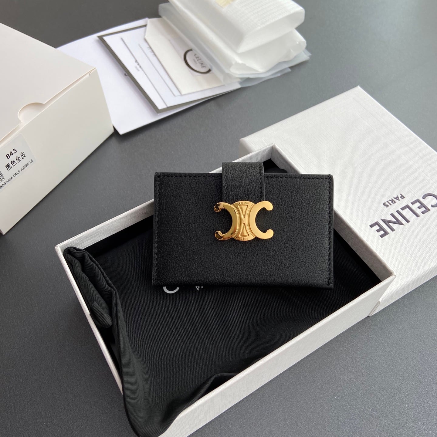 Accordeon Card Holder - 10N843GHH.38NO842 - черный Celine 10N843GHH.38NO842