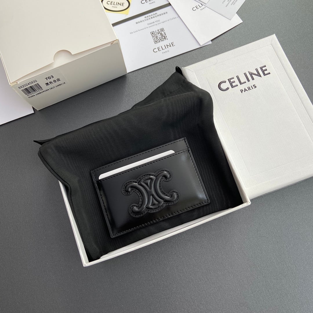 Triomphe Card Holder - 10B703EMJ.04LU - черный - 597767 Celine 10B703EMJ.04LU