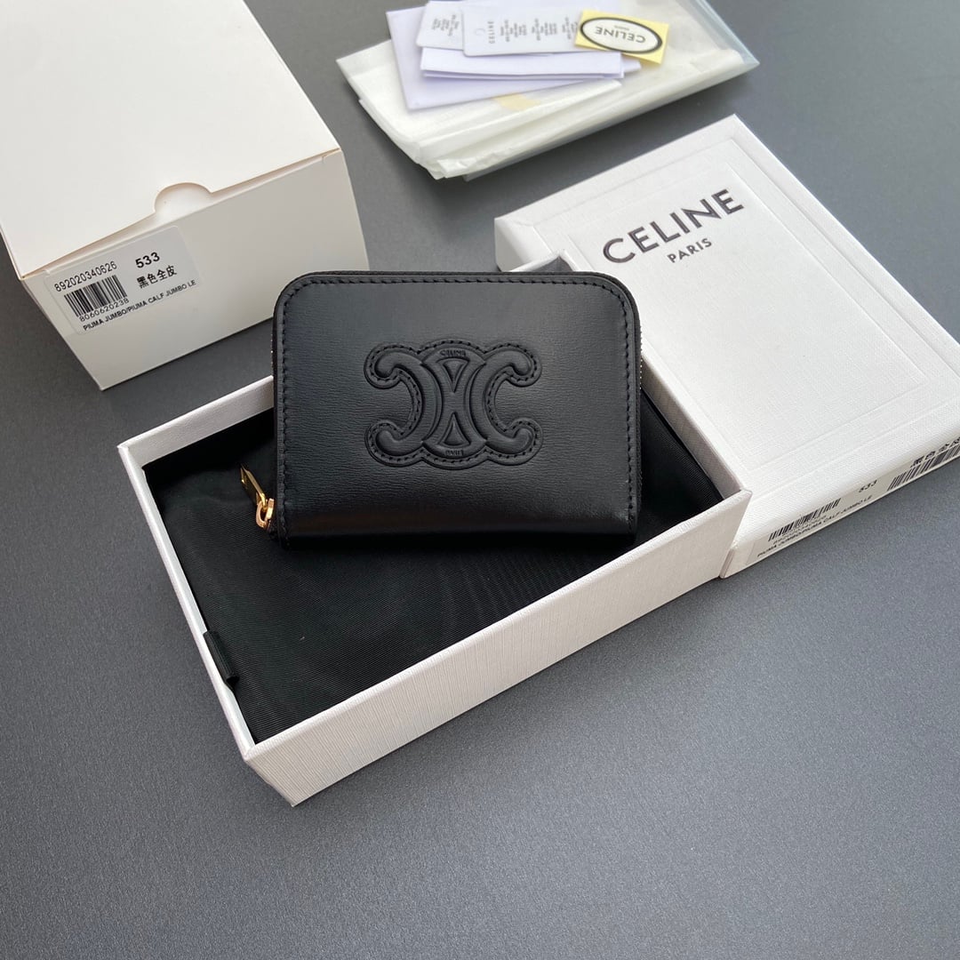 Triomphe Wallet - 10K533DR8.04LU - черный Celine 10K533DR8.04LU
