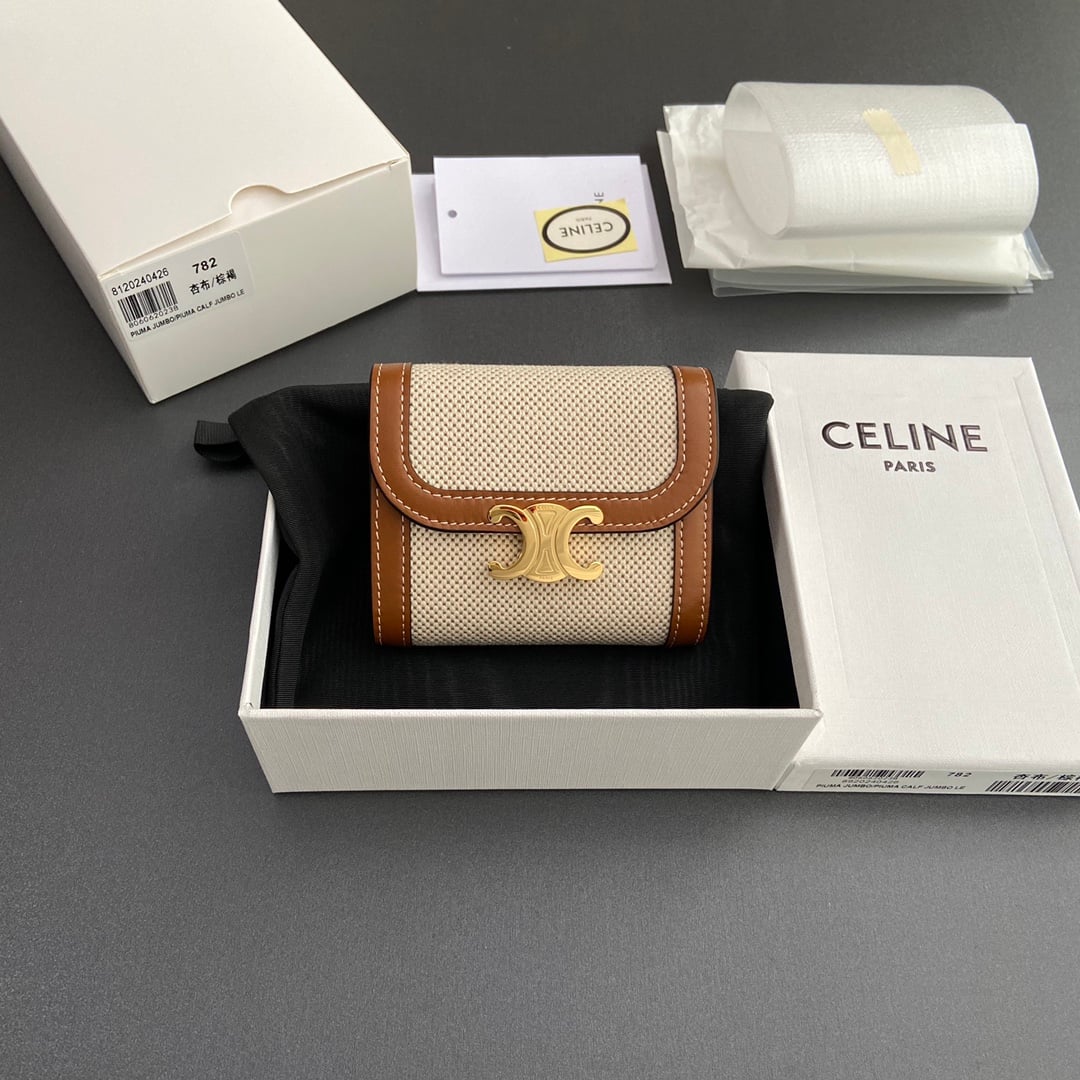 Triomphe Wallet - 10D782CQH.04LU783 - коричневый - 4F1372 Celine 10D782CQH.04LU783