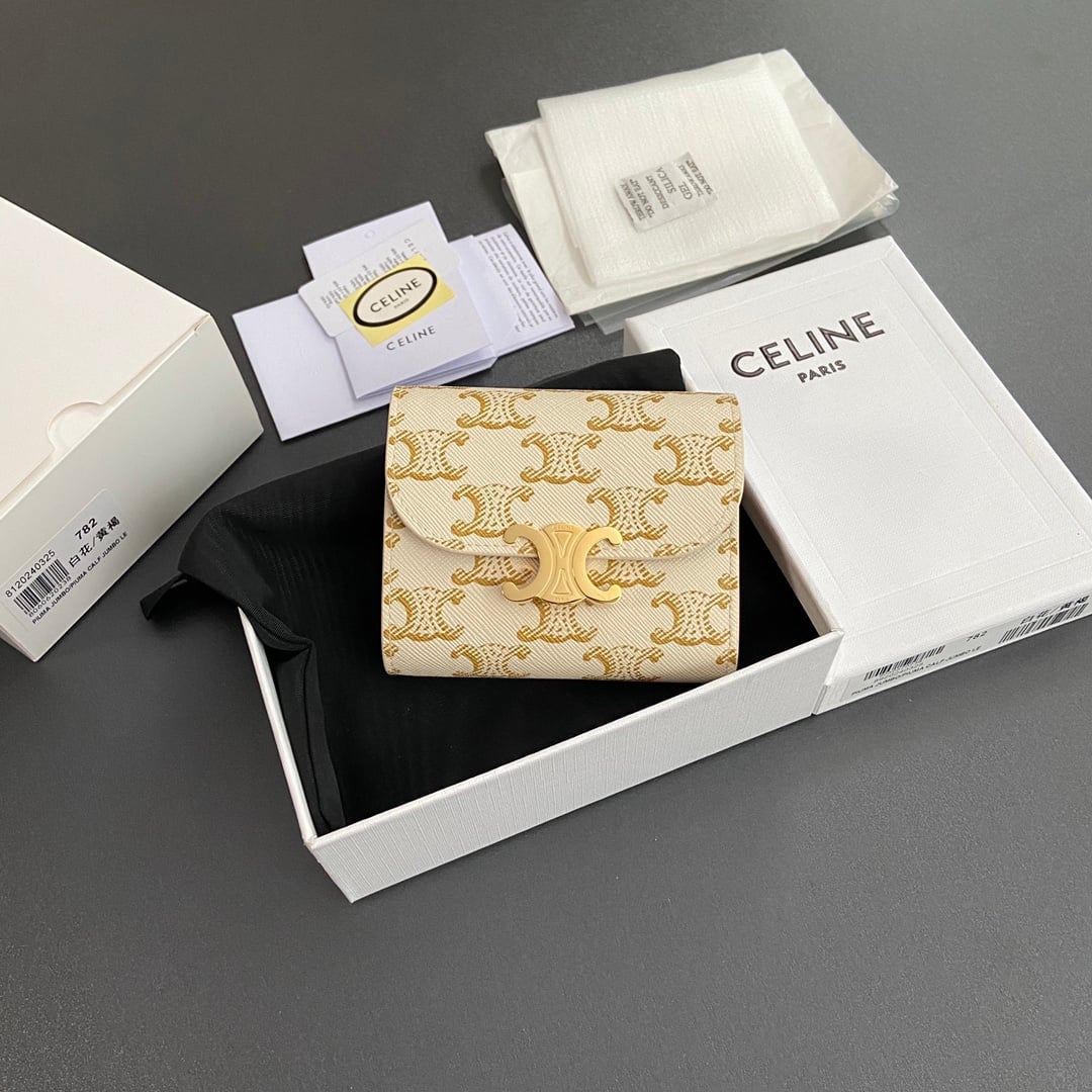 Triomphe Wallet - 10D782CQH.04LU783 - белый Celine 10D782CQH.04LU783