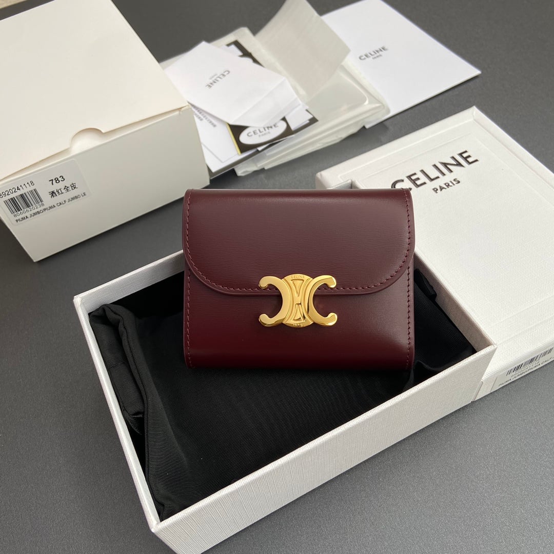 Triomphe Wallet - 10D782CQH.04LU783 - бордовый Celine 10D782CQH.04LU783