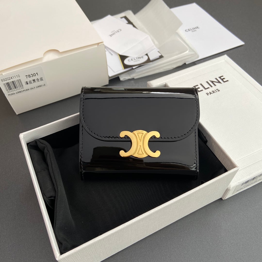 Triomphe Wallet - 10D782CQH.04LU783 - черный - F9CEB5 Celine 10D782CQH.04LU783