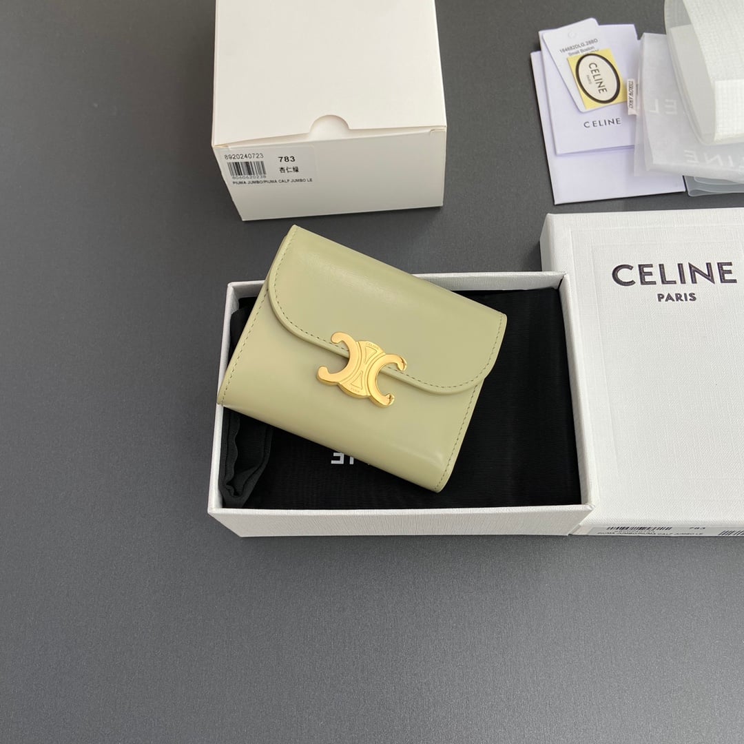 Triomphe Wallet - 10D782CQH.04LU783 - миндально-зеленый Celine 10D782CQH.04LU783